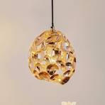 Narisa LED pendant light Ø 18 cm rose gold/brown