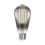 Smart LED filament E27 ST64 rookgrijs WLAN 4,9W