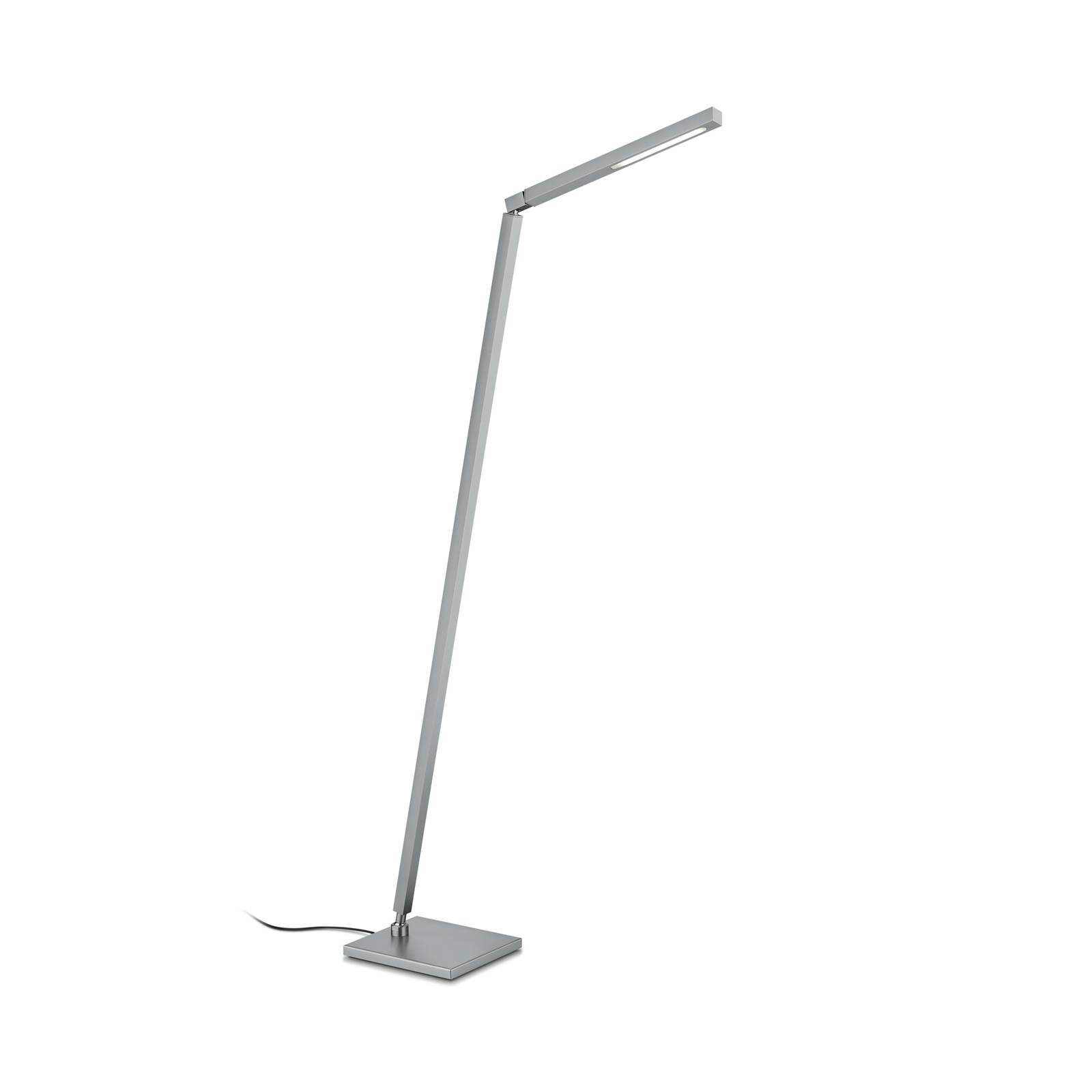 E-shop Stojacia LED lampa Carla, 1-plameňová, nikel matná