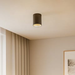Lampa sufitowa Eye Tone, czarna/srebrna