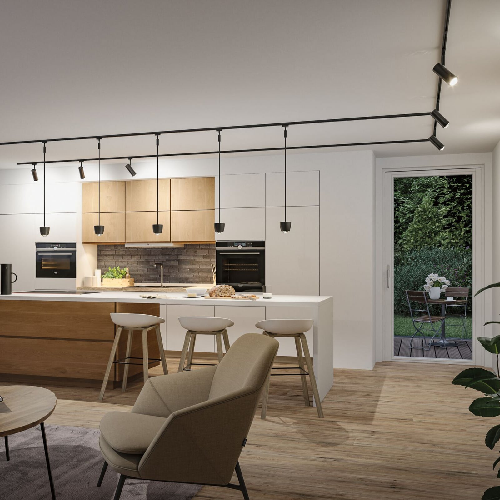 Set Paulmann Tarie, negru, alimentare prin cablu, Smart Home