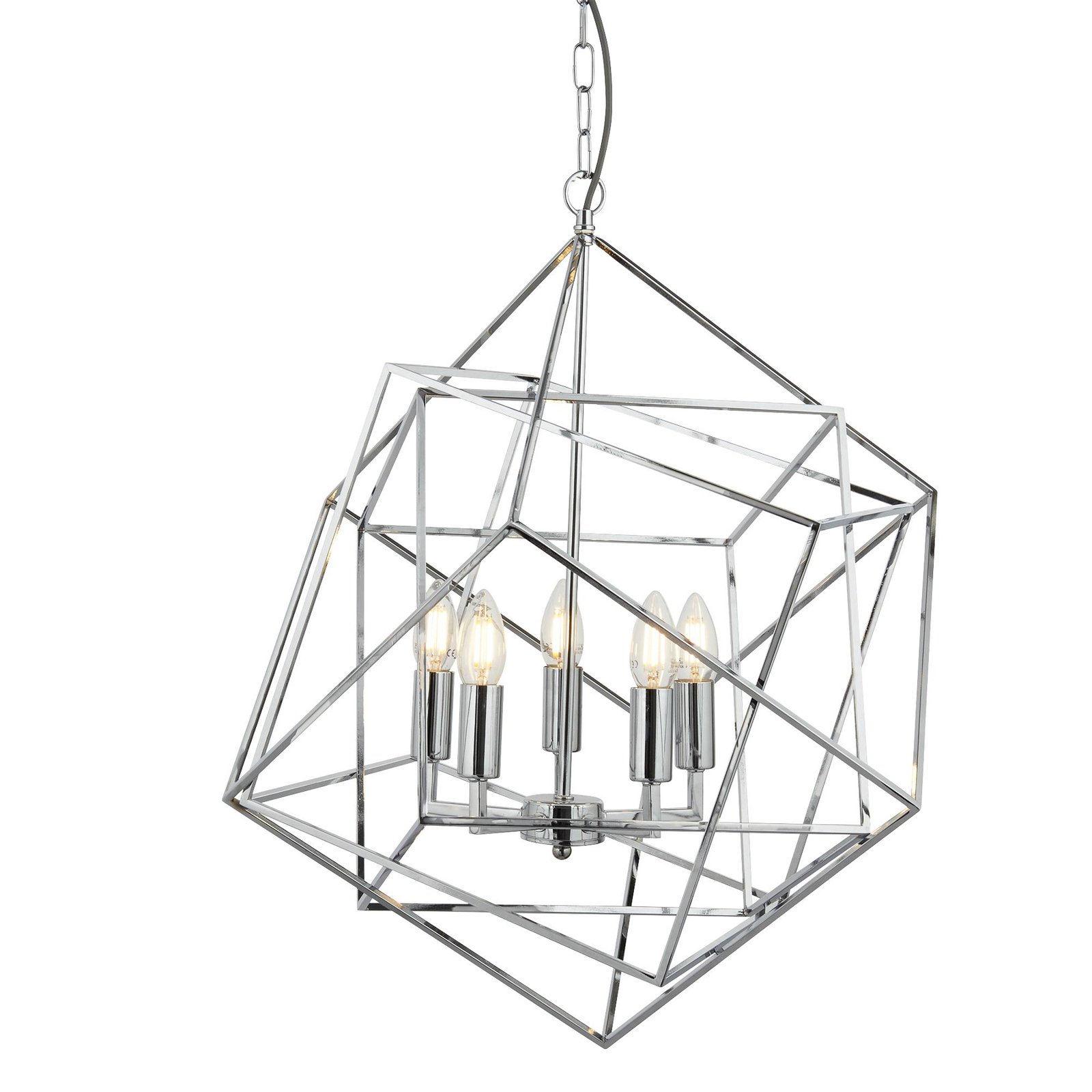 Cube pendant light cage lampshade