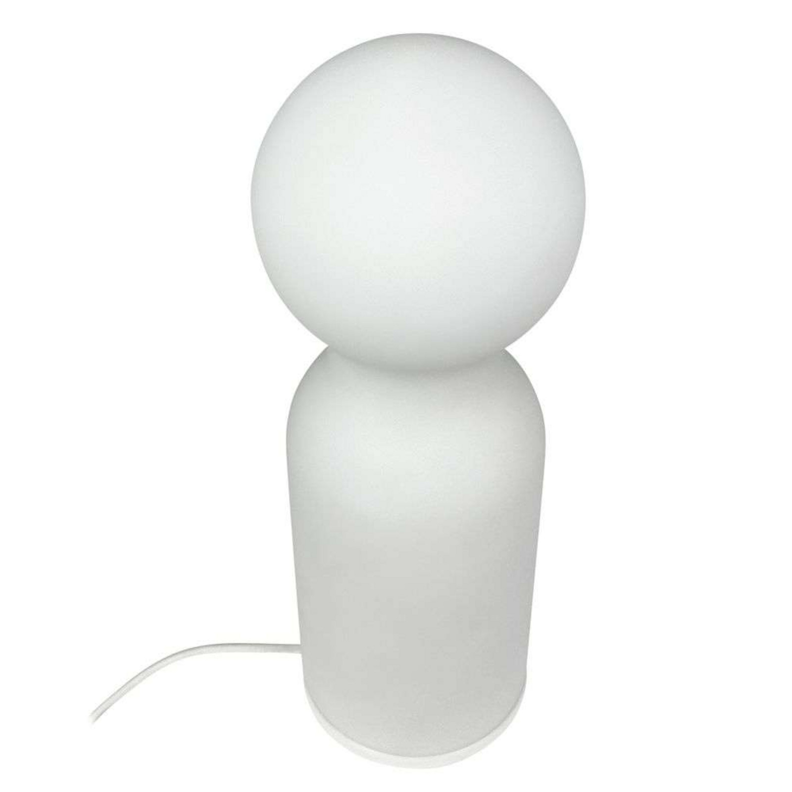 Lampe à poser Harper, blanche, en verre, hauteur 35 cm