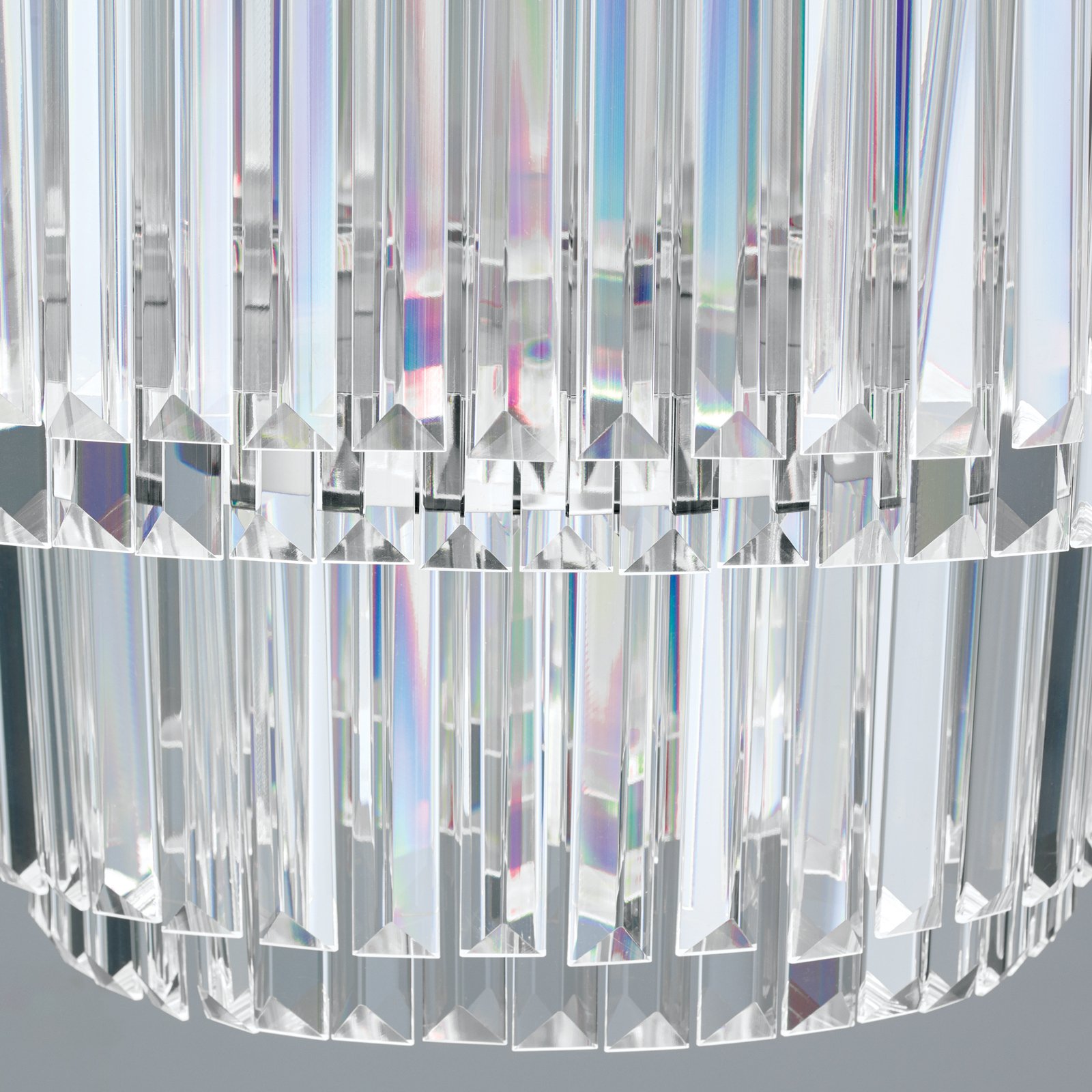 Lampa wisząca LED Prism, okrągła Ø 55 cm, chrom