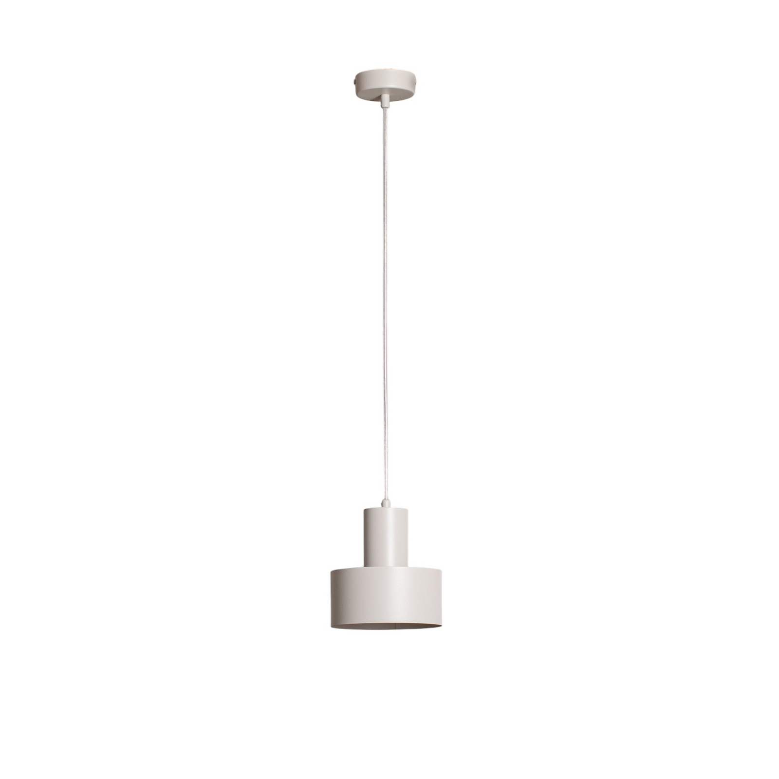 Rif S pendant light, taupe, 1-bulb, Ø 15 cm, steel 