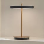 UMAGE LED table lamp Asteria Move black/brass 31 cm