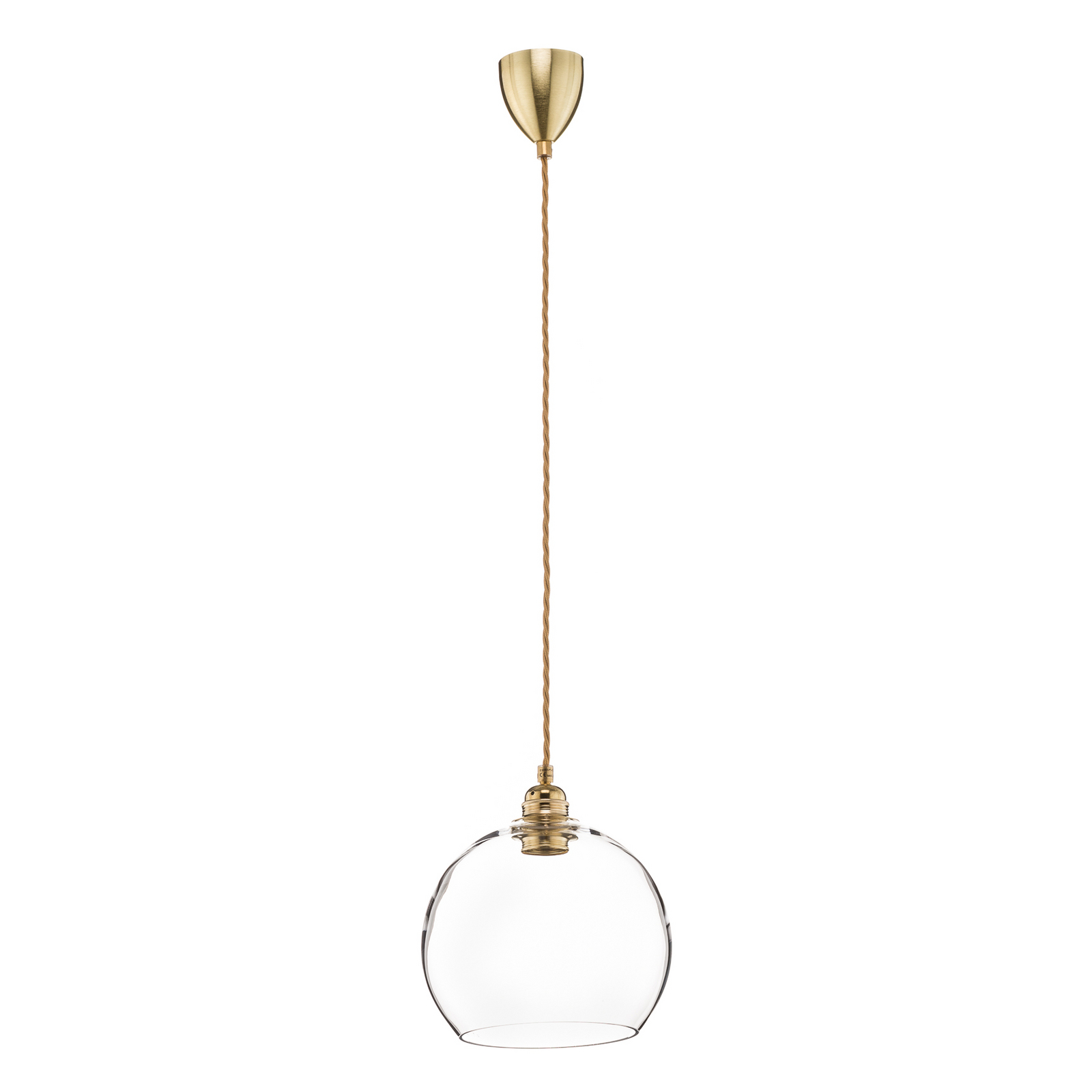 EBB & FLOW Rowan hanging light clear glass with gold