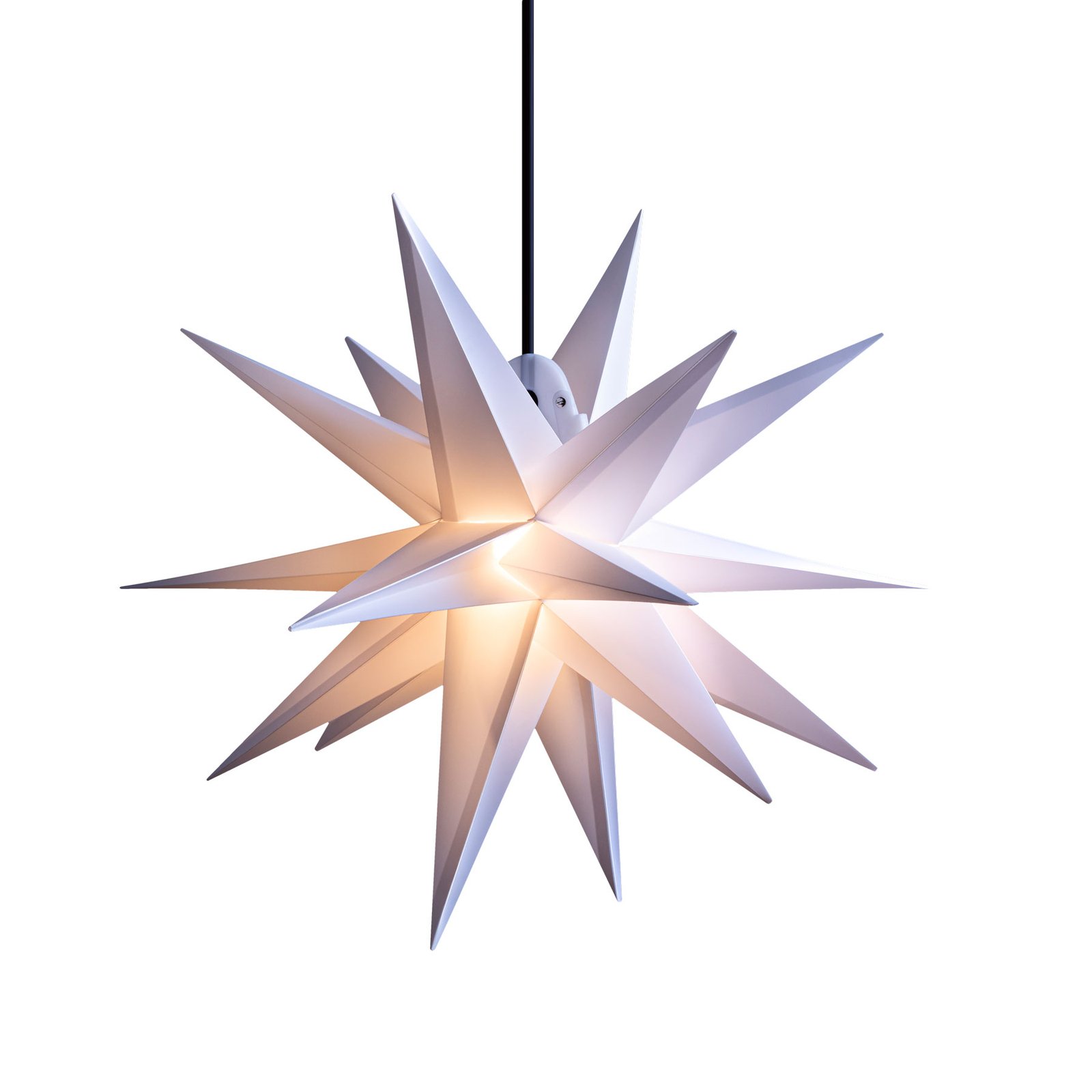 Étoile LED extérieur 18 branches blanche, Ø 40 cm