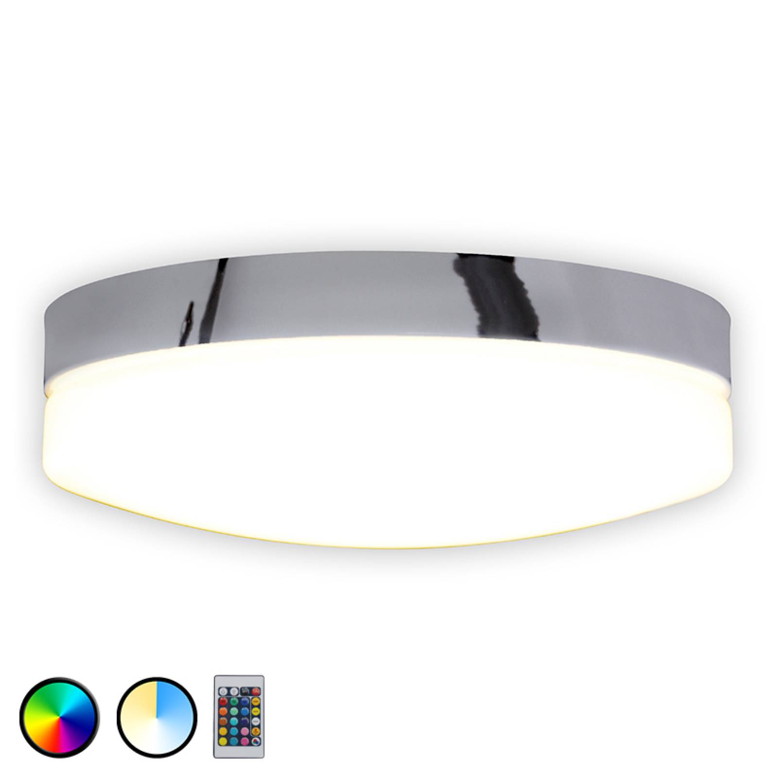 Okrągła lampa sufitowa LED Paryż z pilotem