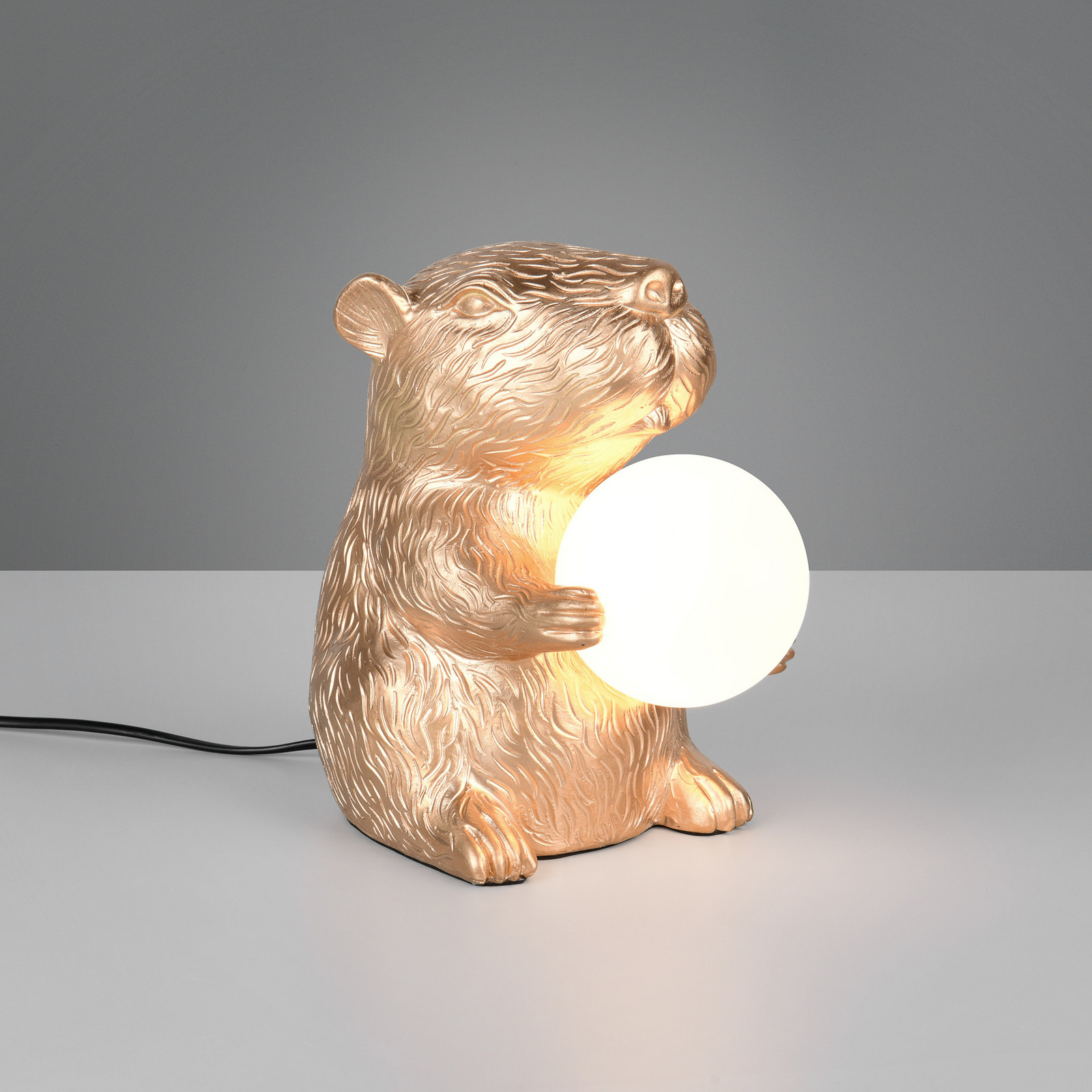 Reality Leuchten Lampa de masă Capi culoare aurie înălțime 25 cm rășină sintetică G9 - Camera de zi / sufragerie - Viața tânără - auriu - Plastic