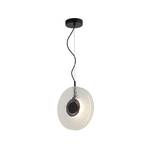 LED pendant light 23073, clear, glass, Ø 28 cm, 3,000 K