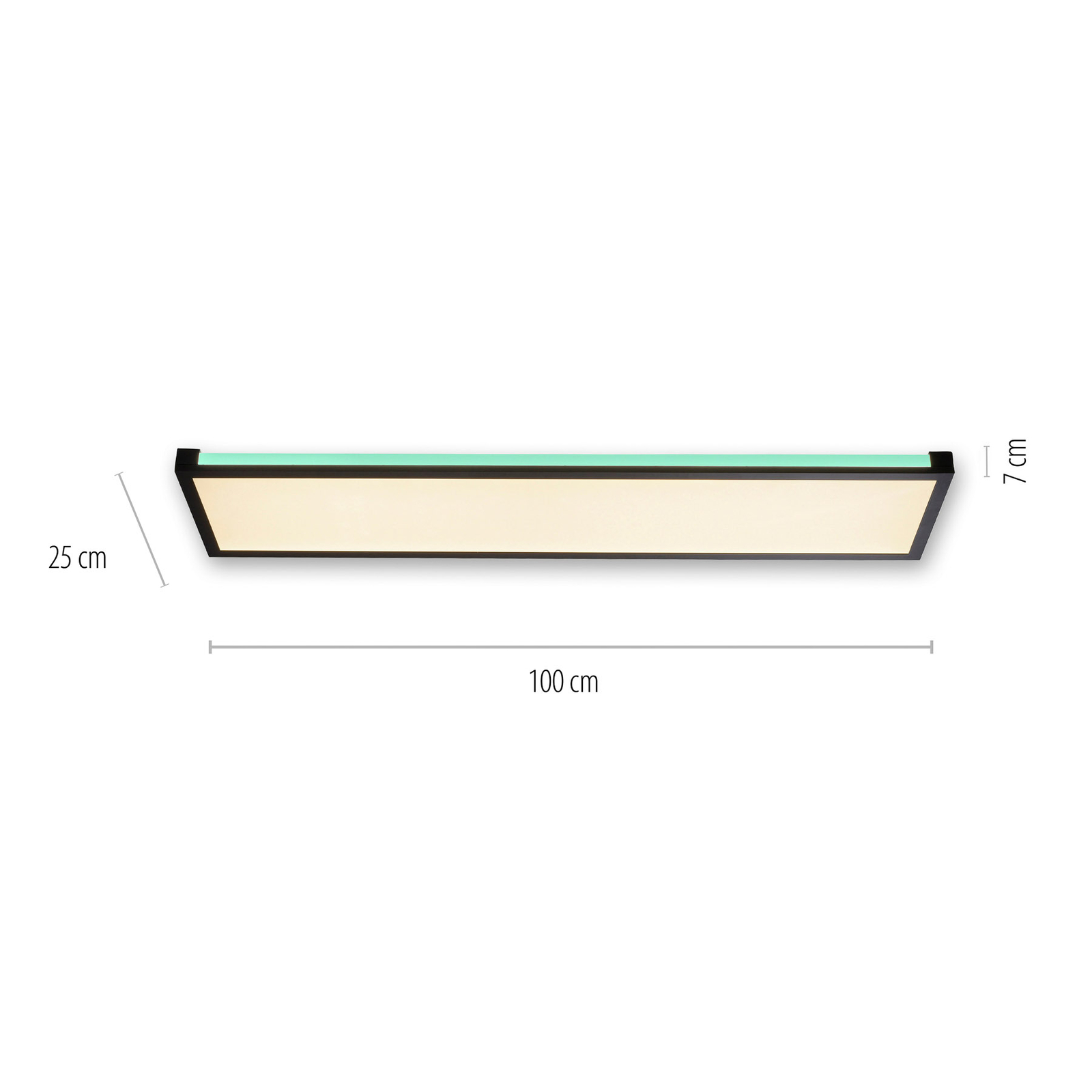 Mario LED ceiling lamp 100 x 25 cm, dimmable, RGBW
