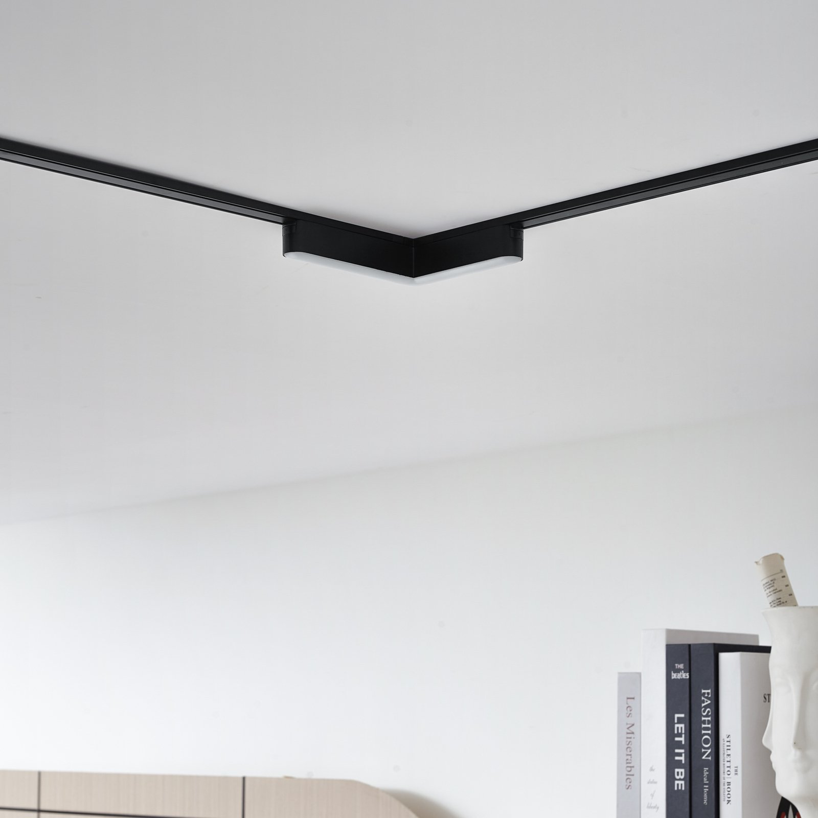 Lindby LED-Leiste 48 V Lumaro, schwarz, L-Form, Kunststoff