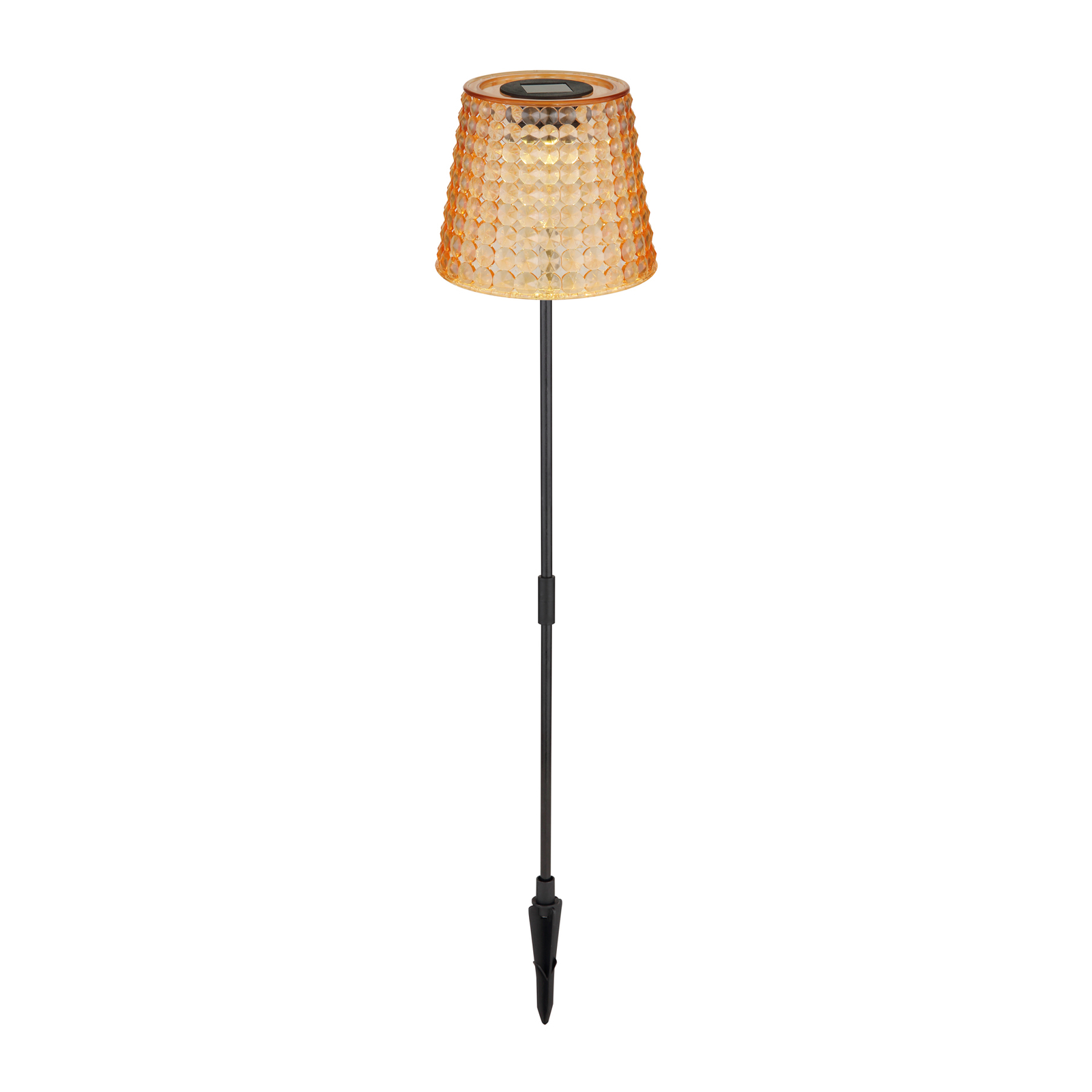36635-2A solcelle-lampe, jordspyd, 2, sort/ravgul