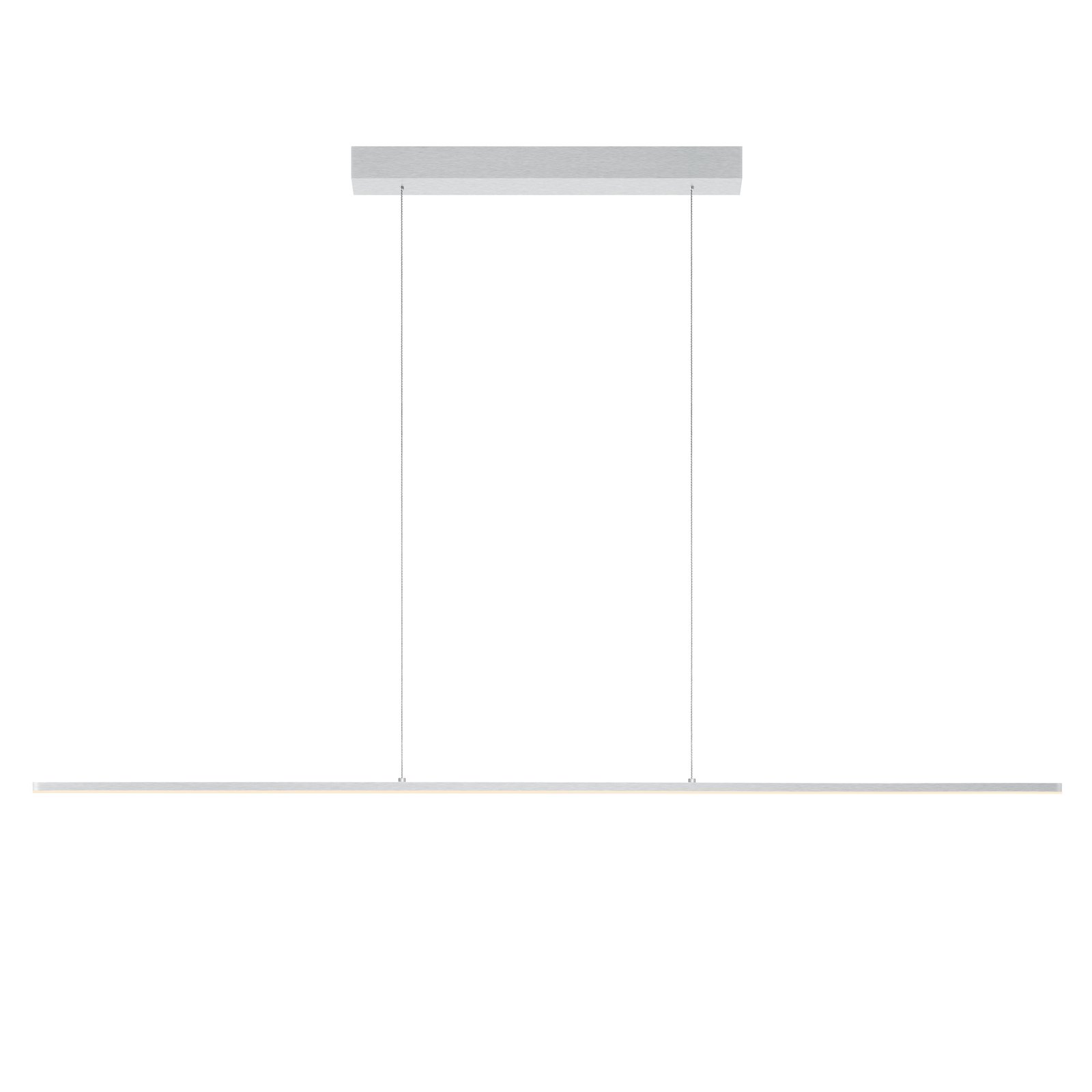 Suspensie Quitani LED Margita, lungime 148 cm, argintiu
