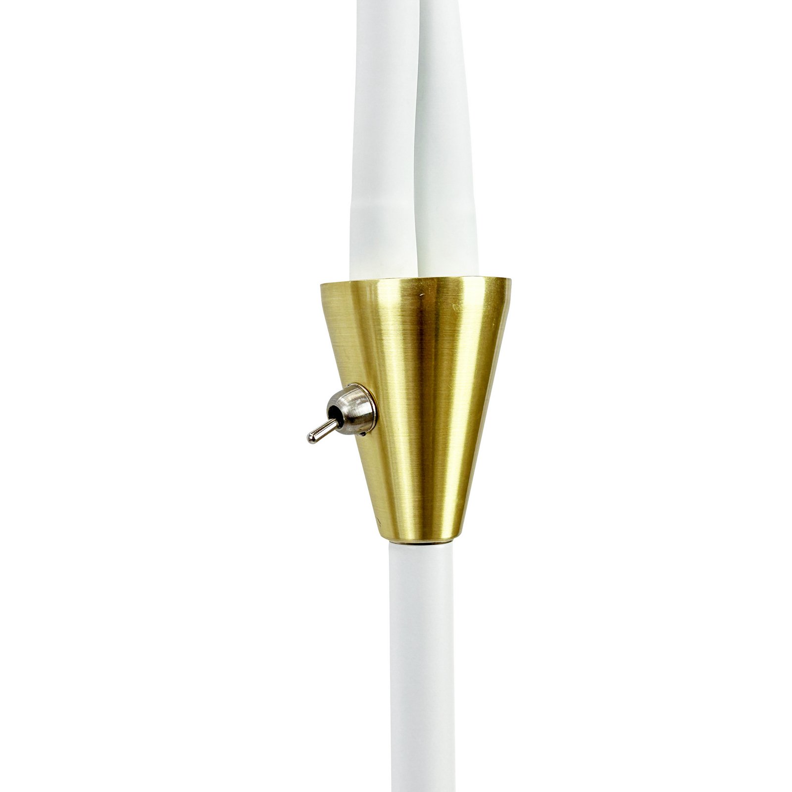 Dyberg Larsen podna lampa Lilje, bijela, visina 135 cm, 2 žarulje.