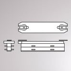 Conector lineal para riel Volare, 70 mm