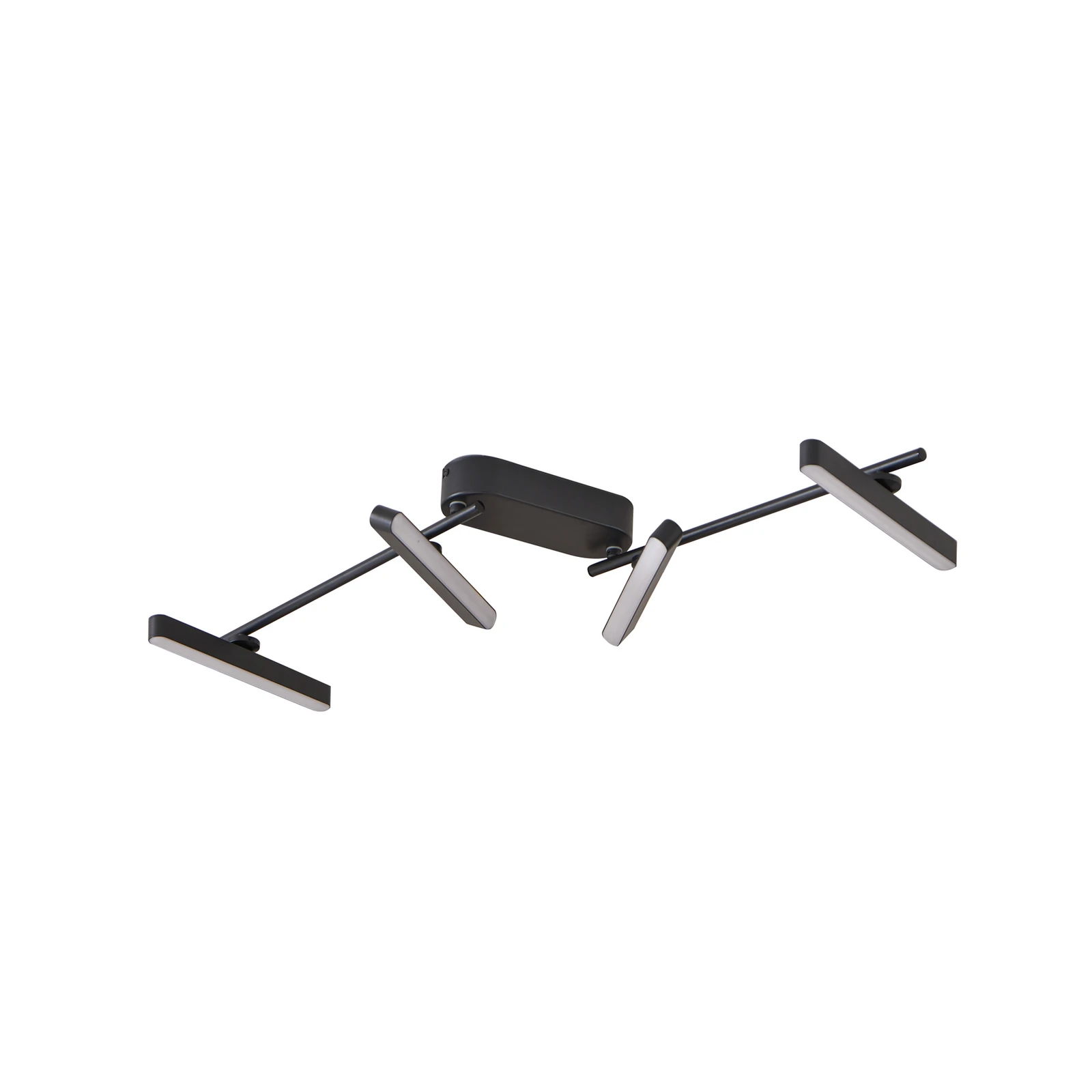 Lindby LED griestu gaismeklis Eldrin, 4 gaismas, melns, gaismas josla