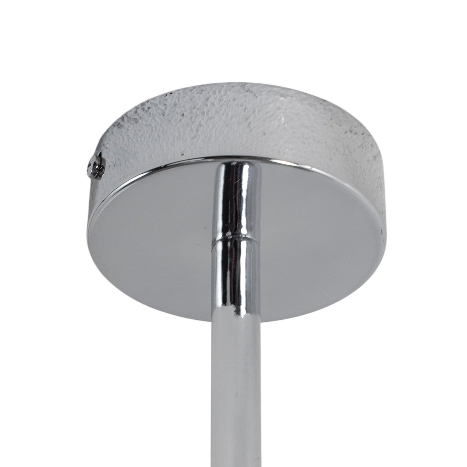 Deckenlampe Korek, chrom/weiß, Glas, 75 cm, 7-flg., E14