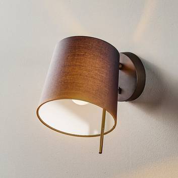 Lampa ścienna Mitsu Wall brązowa, klosz czarny