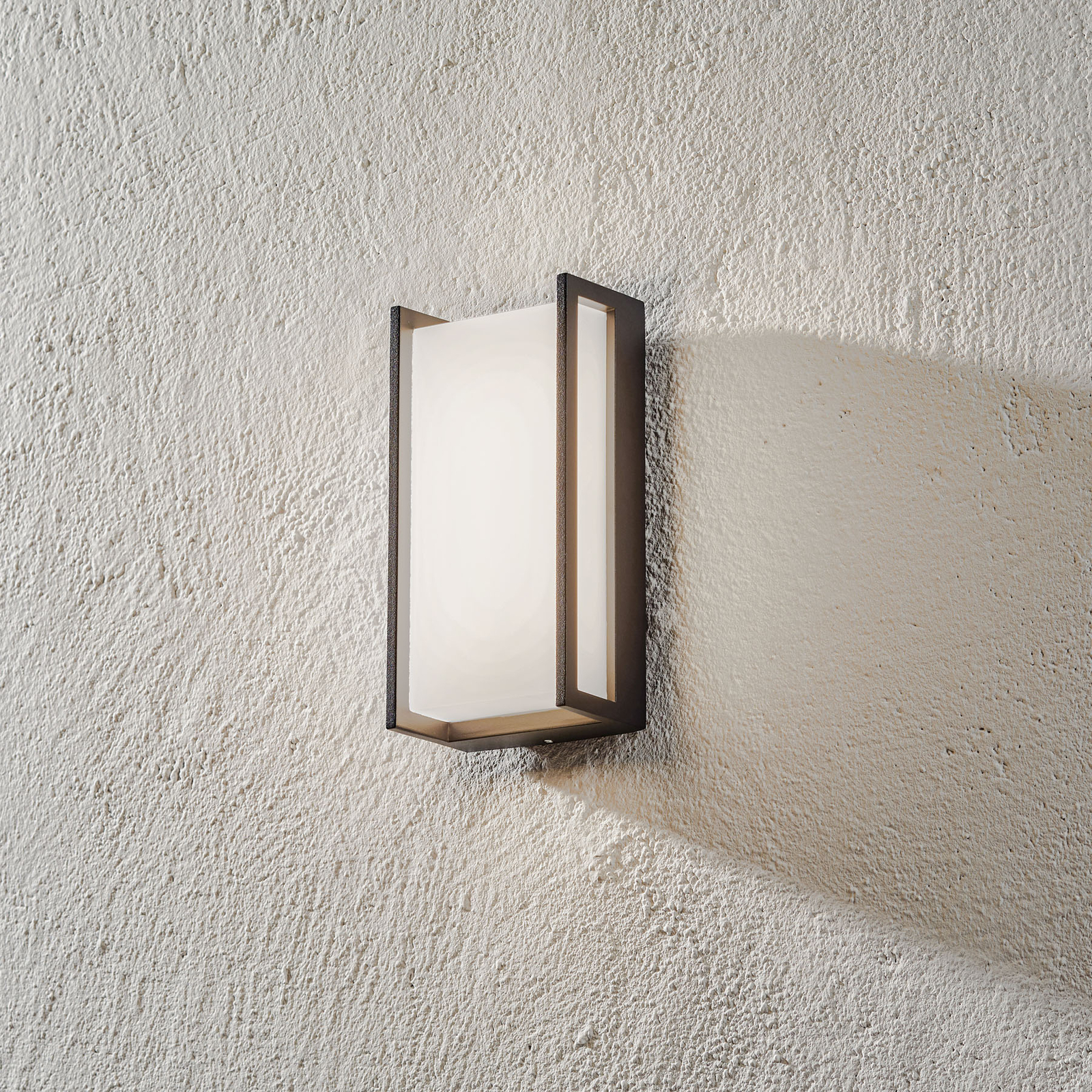 LED-Außenwandleuchte Qubo, 11cm x 22cm