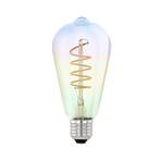 LED lempa E27 4W ST64 820 Filament iridescent dim
