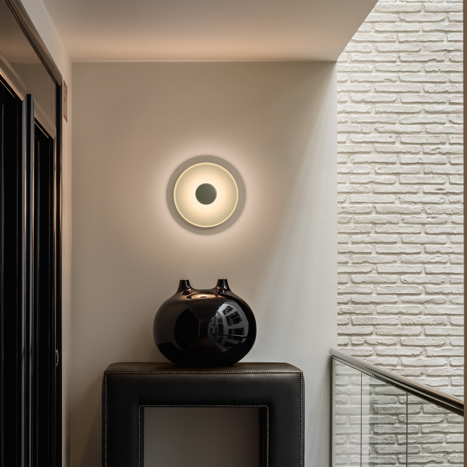 Top LED-væglampe Ø 40 cm grøn L1 - Vibia