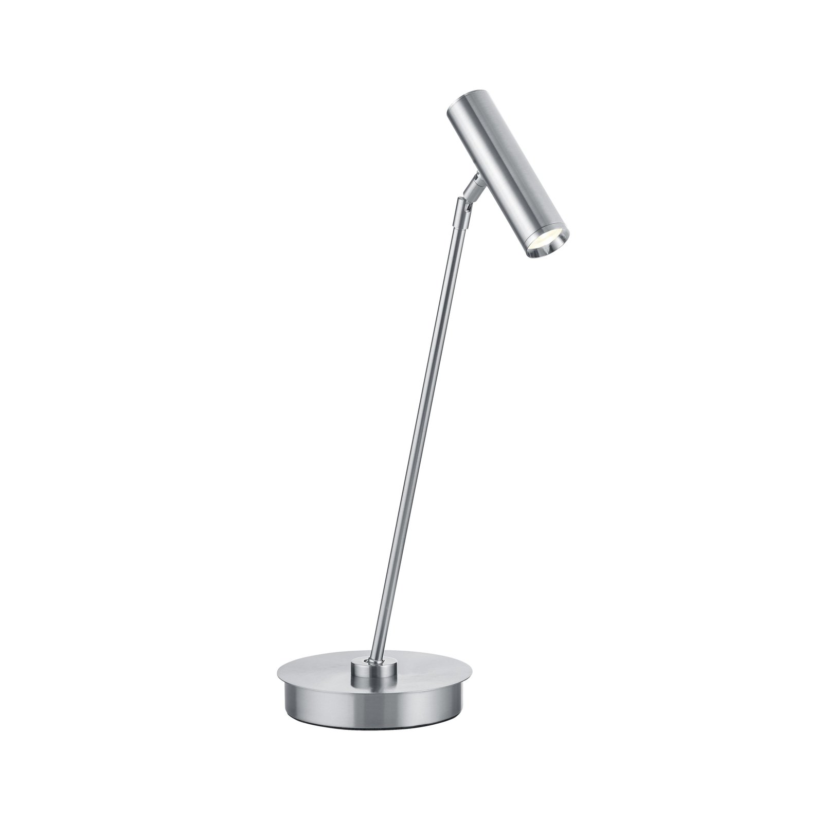 Tom Pro LED tafellamp, mat nikkel, hoogte 47 cm, CCT, dimmer