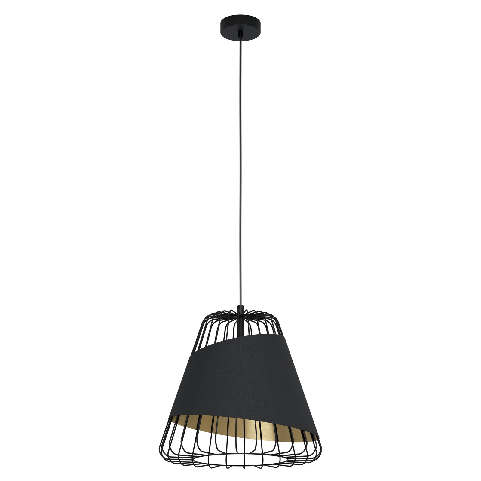 Austell pakabinamas šviestuvas, Ø 43 cm, juoda/aukso spalva, metalas,