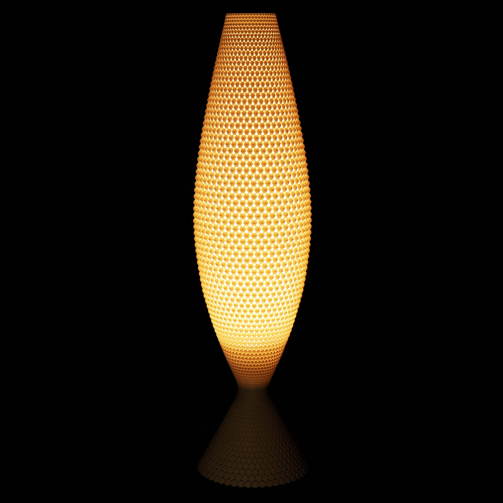 Diamond bordlampe laget av organisk materiale, lin, 65 cm