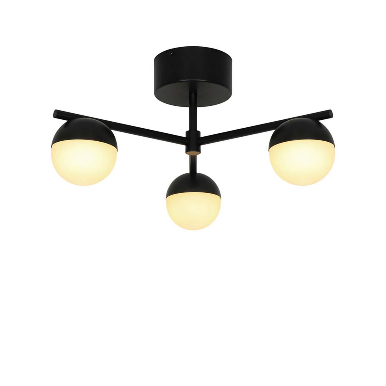Deckenleuchte Contina, schwarz, Ø 48 cm, Metall/Gas
