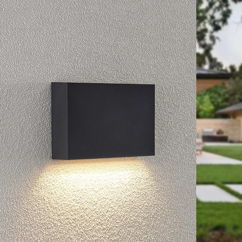 Lindby Jarte udendørs LED-væglampe, 20 cm down