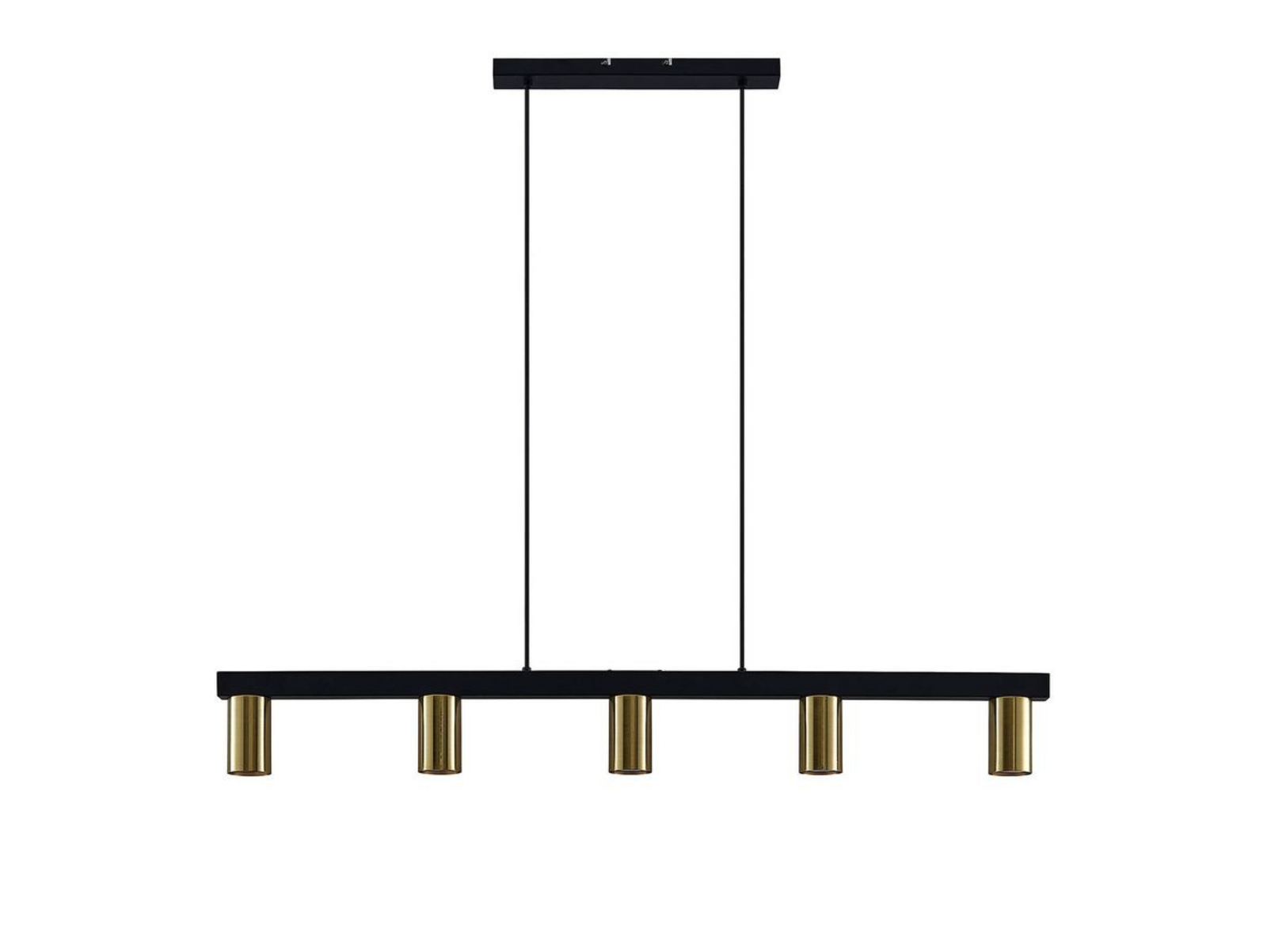 Baliko 5 Lámpara Colgante Black/Brass - Lindby