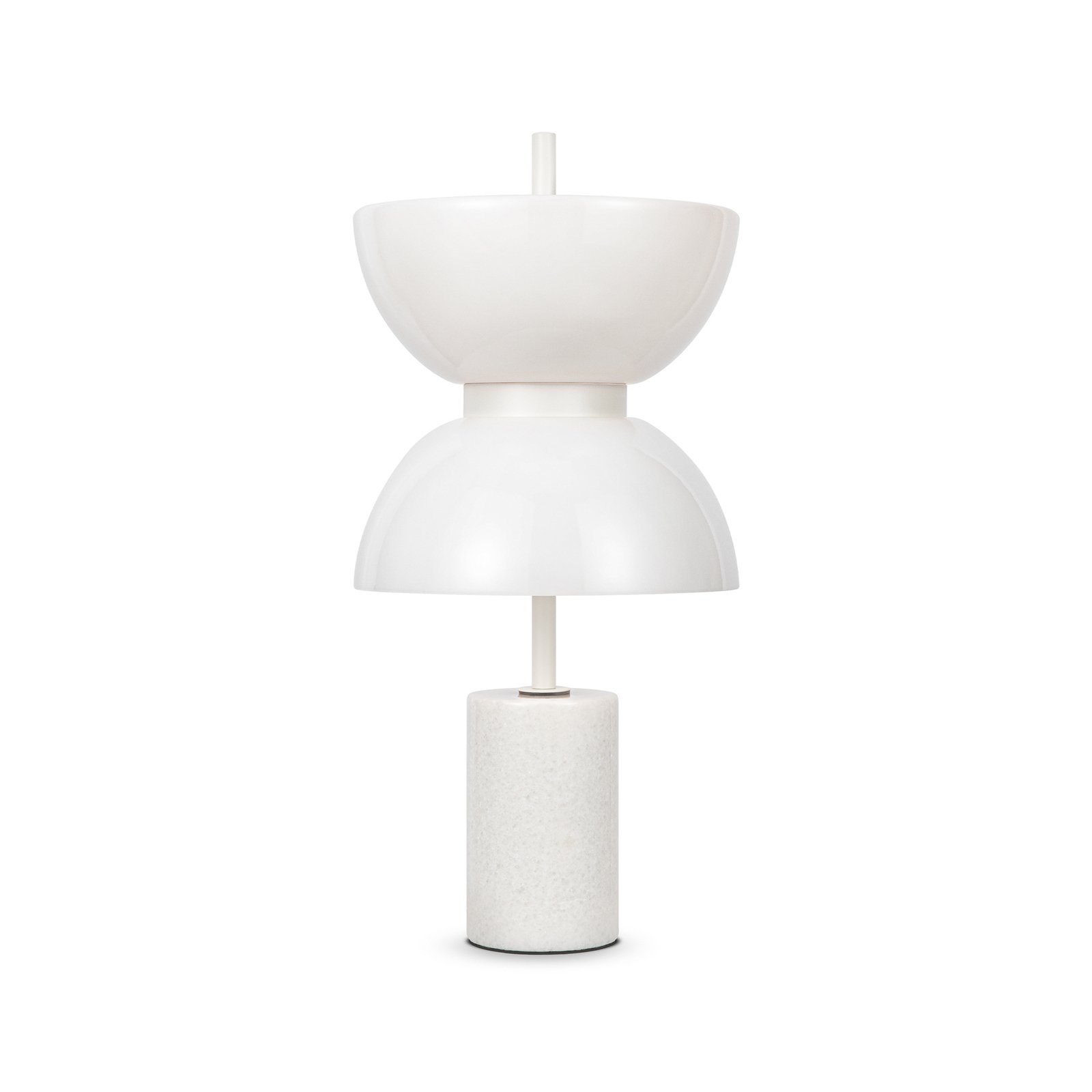 Maytoni Lampe de table LED Kyoto, blanc, hauteur 46 cm, marbre