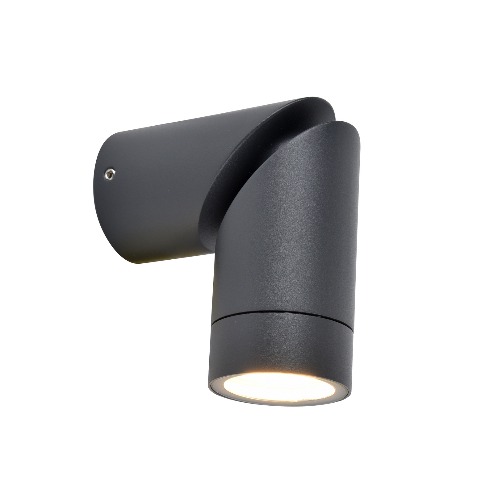 Außenwandlampe TUBON, dunkelgrau, Ø 6 cm, Metall, IP54, GU10