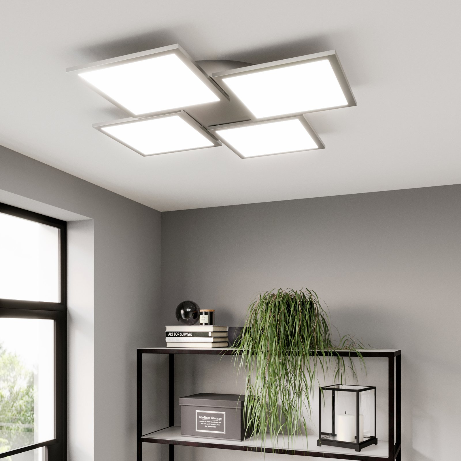 Ilira 4 Plafonieră White/Silver - Lucande