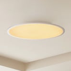 Lindby LED ceiling lamp Narima, CCT, Ø 60 cm, silver