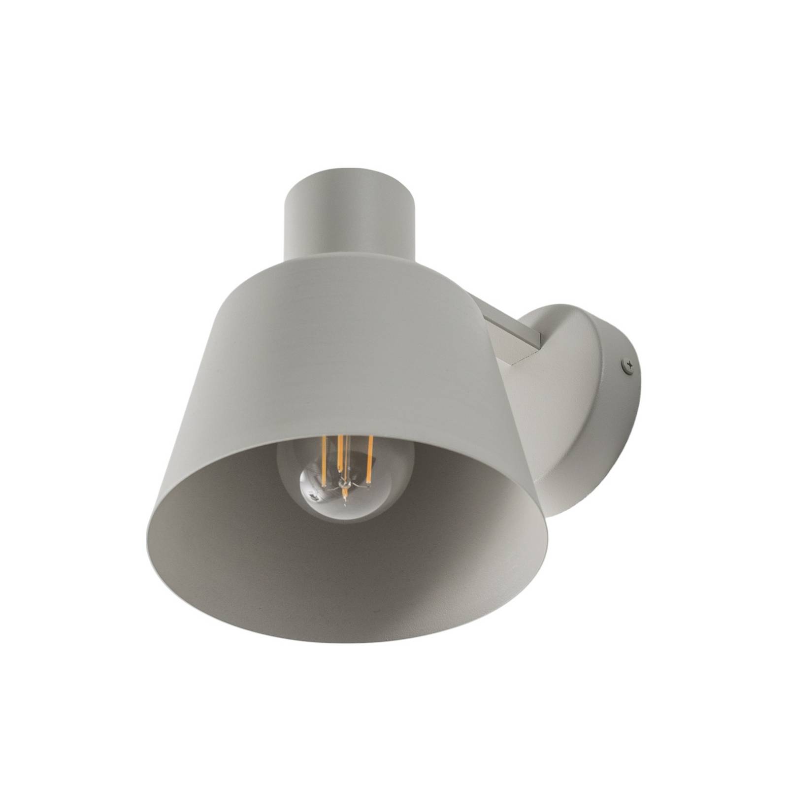 Wandleuchte Dunka, taupe,1-flammig, Stahl, E27, Höhe 17 cm günstig online kaufen