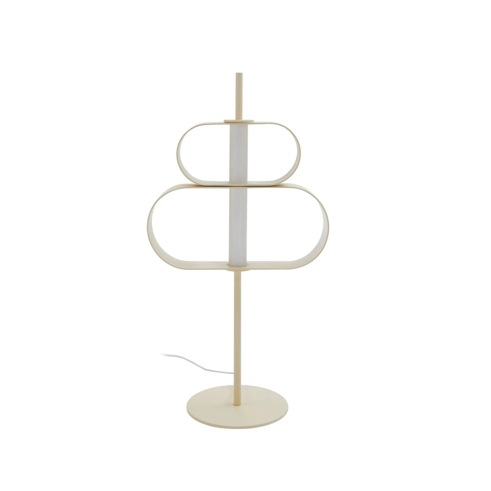 Lucande LED-Tischleuchte Audrina, beige, Metall, dimmbar