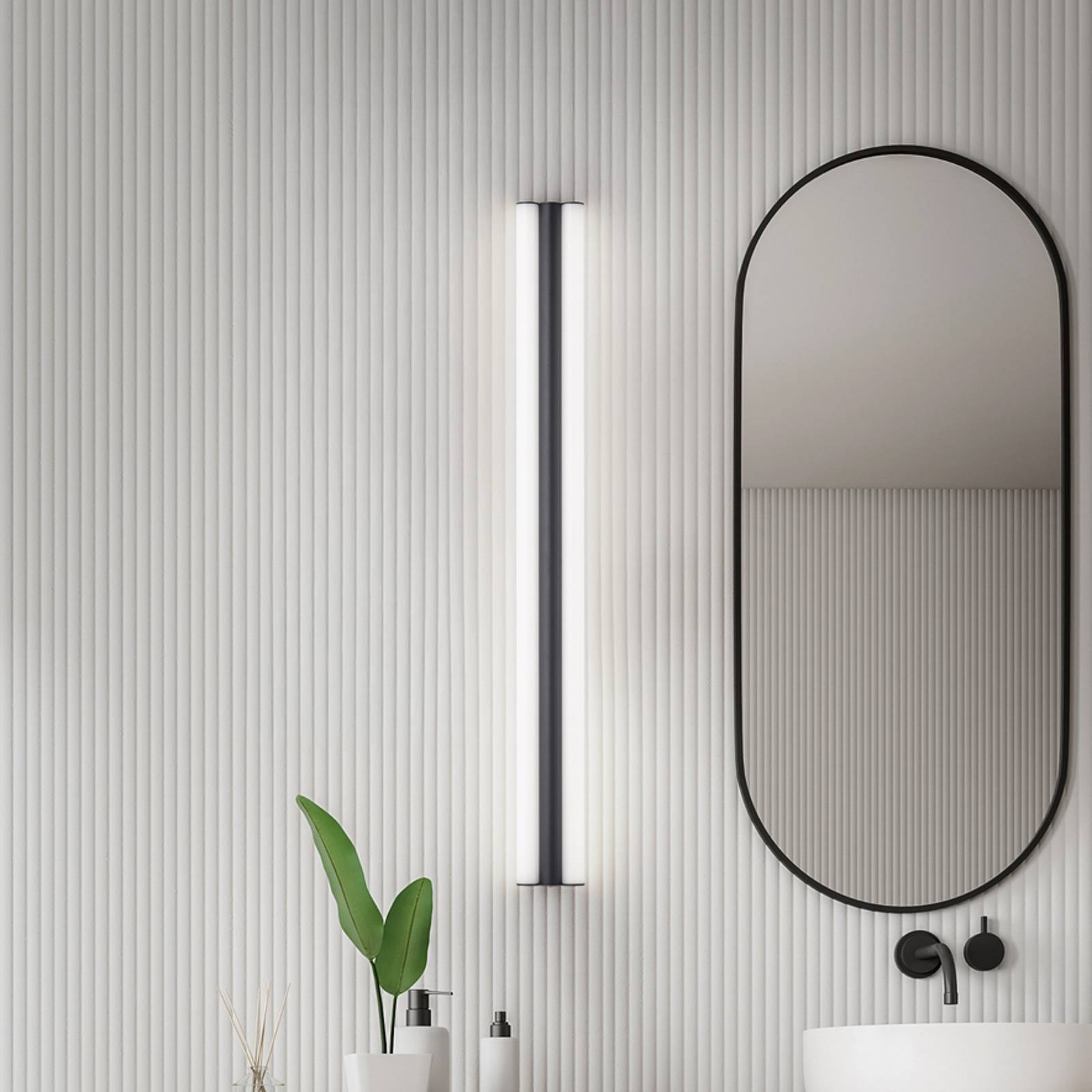 Oświetlenie lustra LED Helestra LOOM, długość 120 cm, czarna, IP44