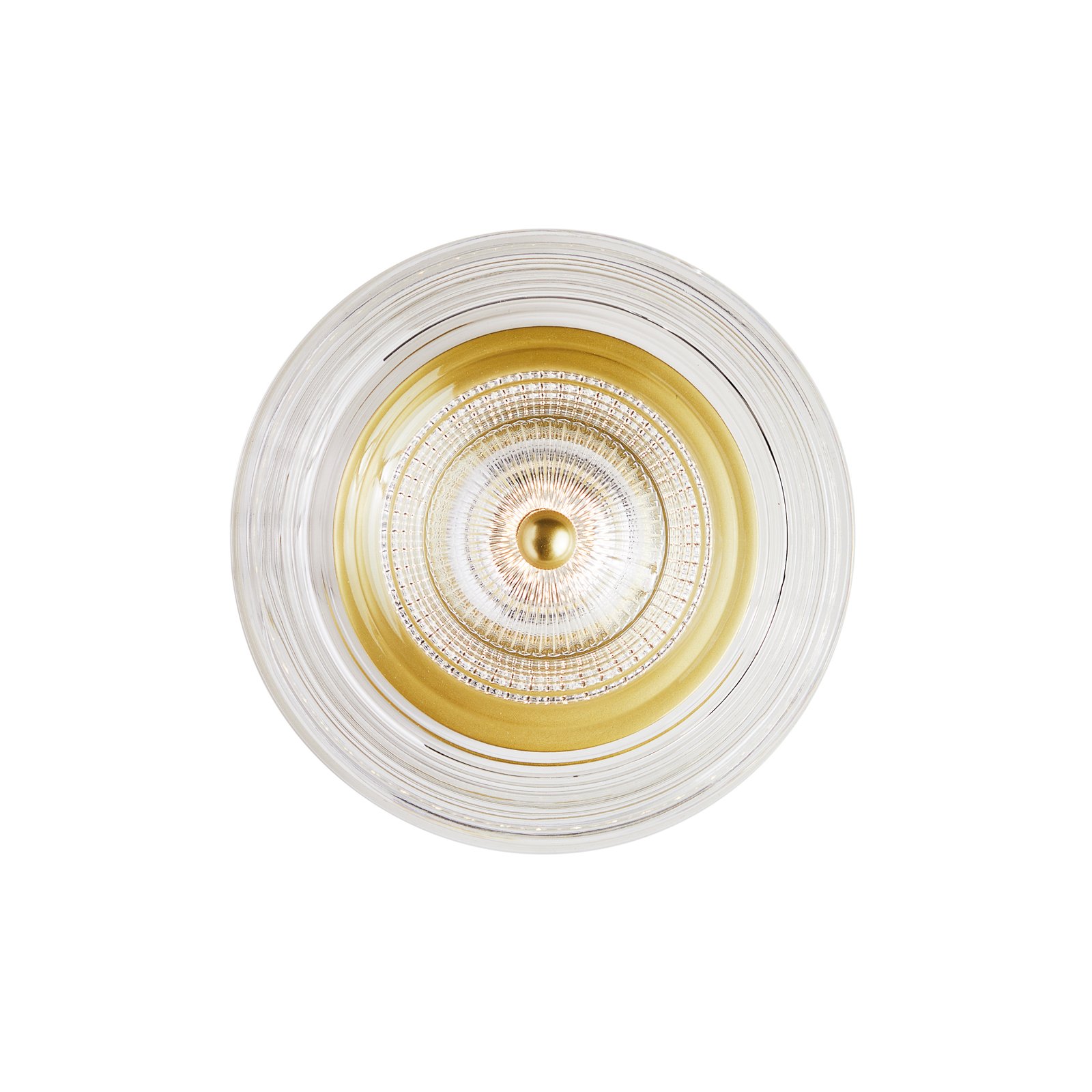 LOOM DESIGN LED wall lamp Glow gold-coloured/clear Ø 16 cm acrylic