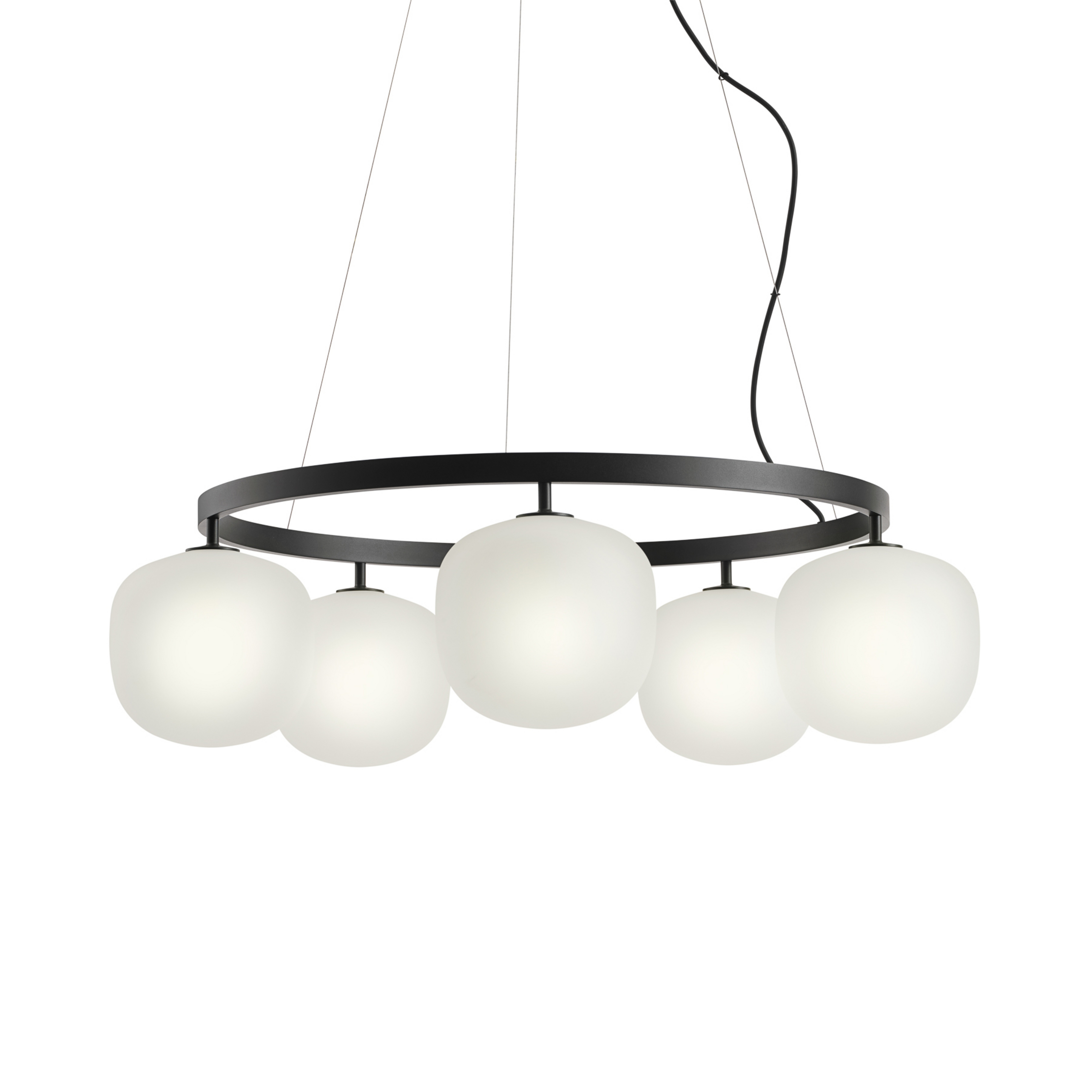 Lampada a sospensione a candelabro in vetro nero Ø 80 cm G9 - Muuto