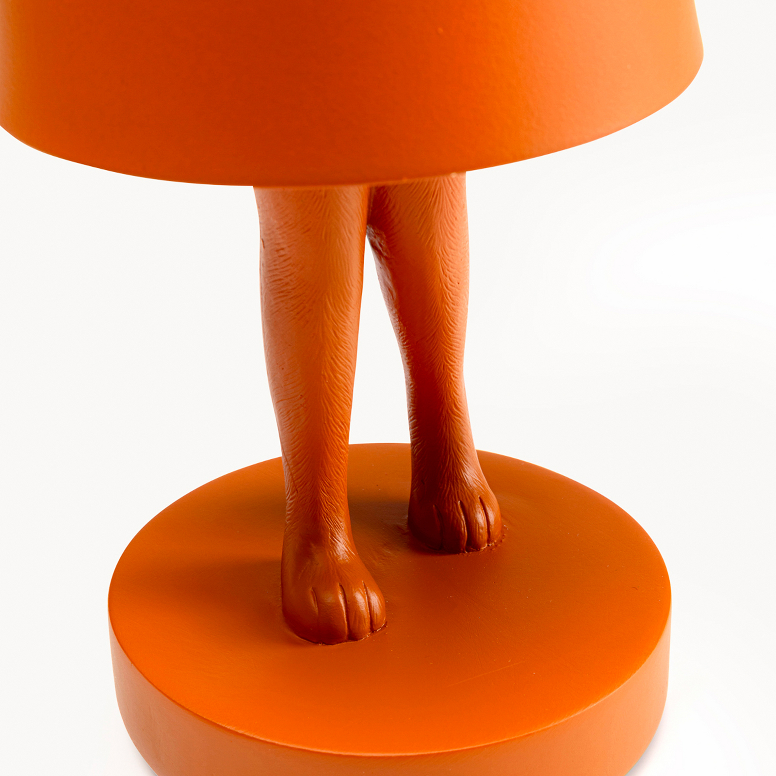 Kare LED-batteridrevet bordlampe Animal Rabbit, oransje, IP44, 29 cm