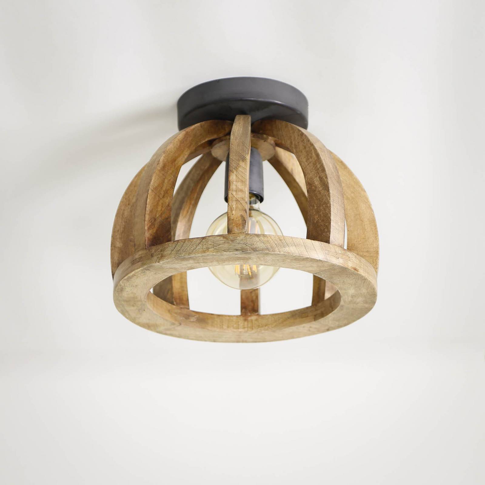Lampa sufitowa Vesterland, drewno mango, naturalny, Ø 30 cm, E27