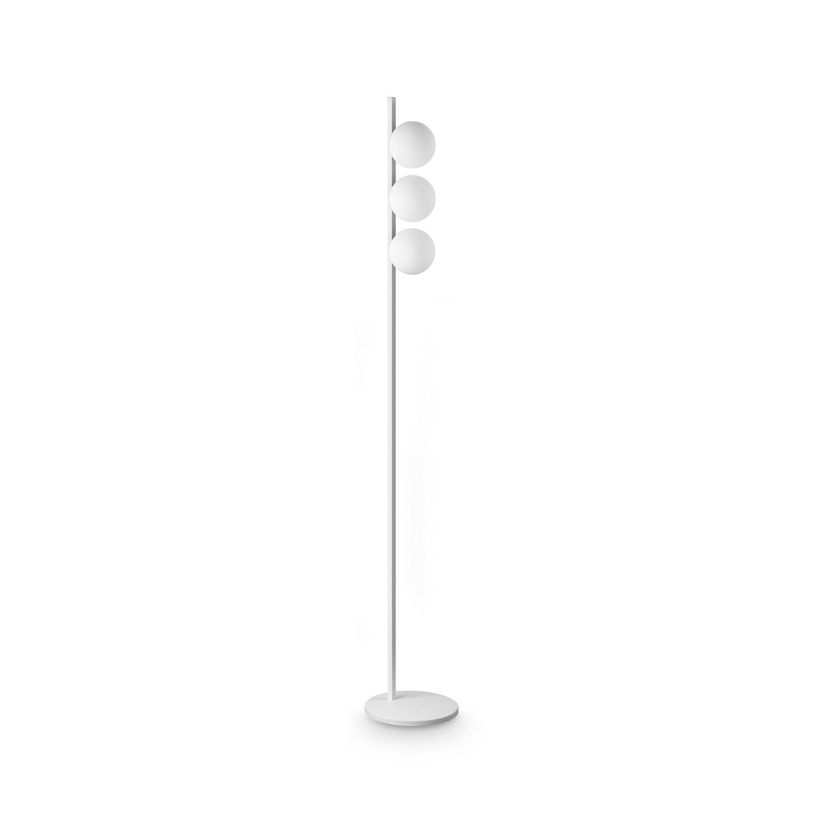Candeeiro de pé IDEAL LUX Binomio branco, altura 160 cm, metal, 3 lâmpadas