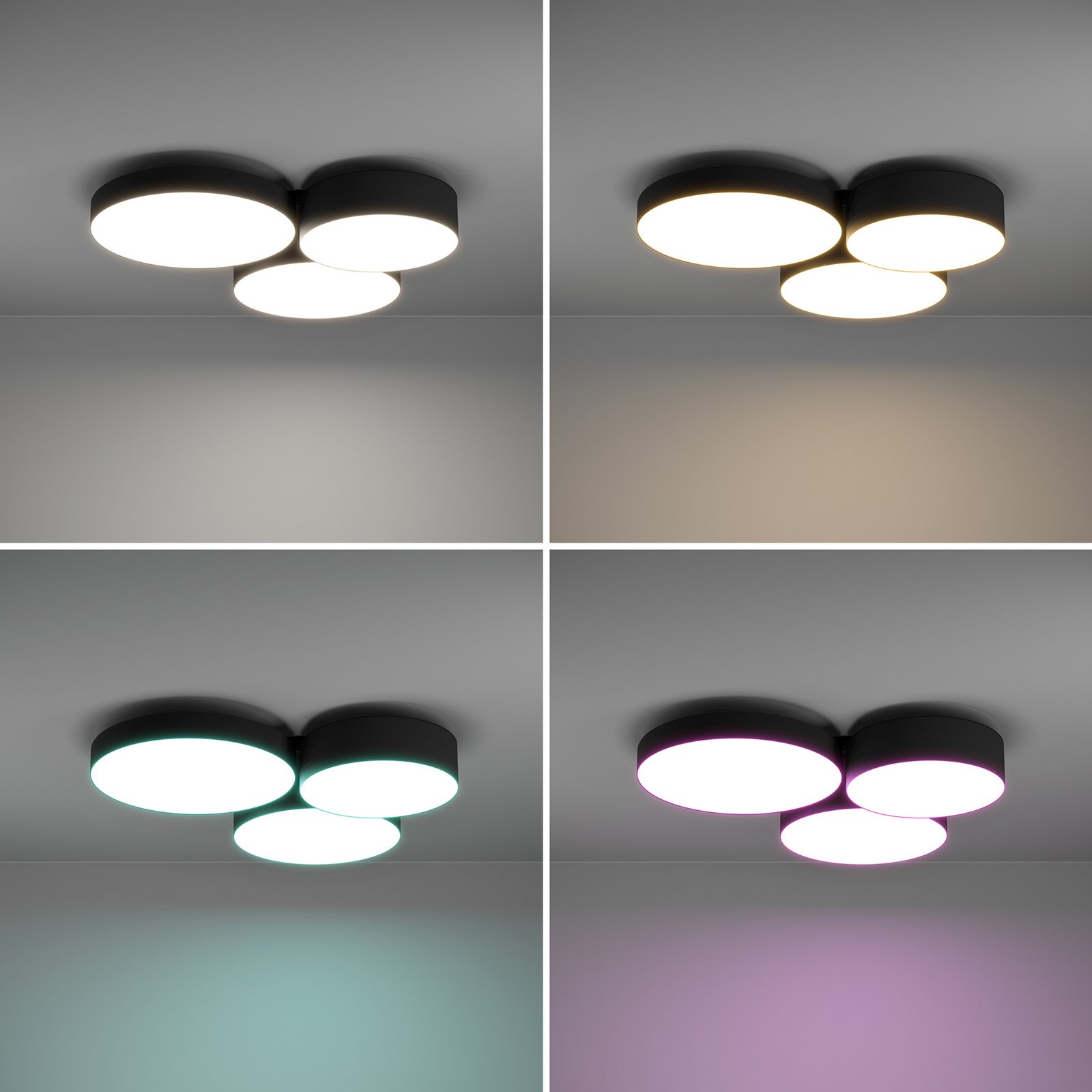 EGLO connect pametna LED stropna svetilka Barbano-Z, črna