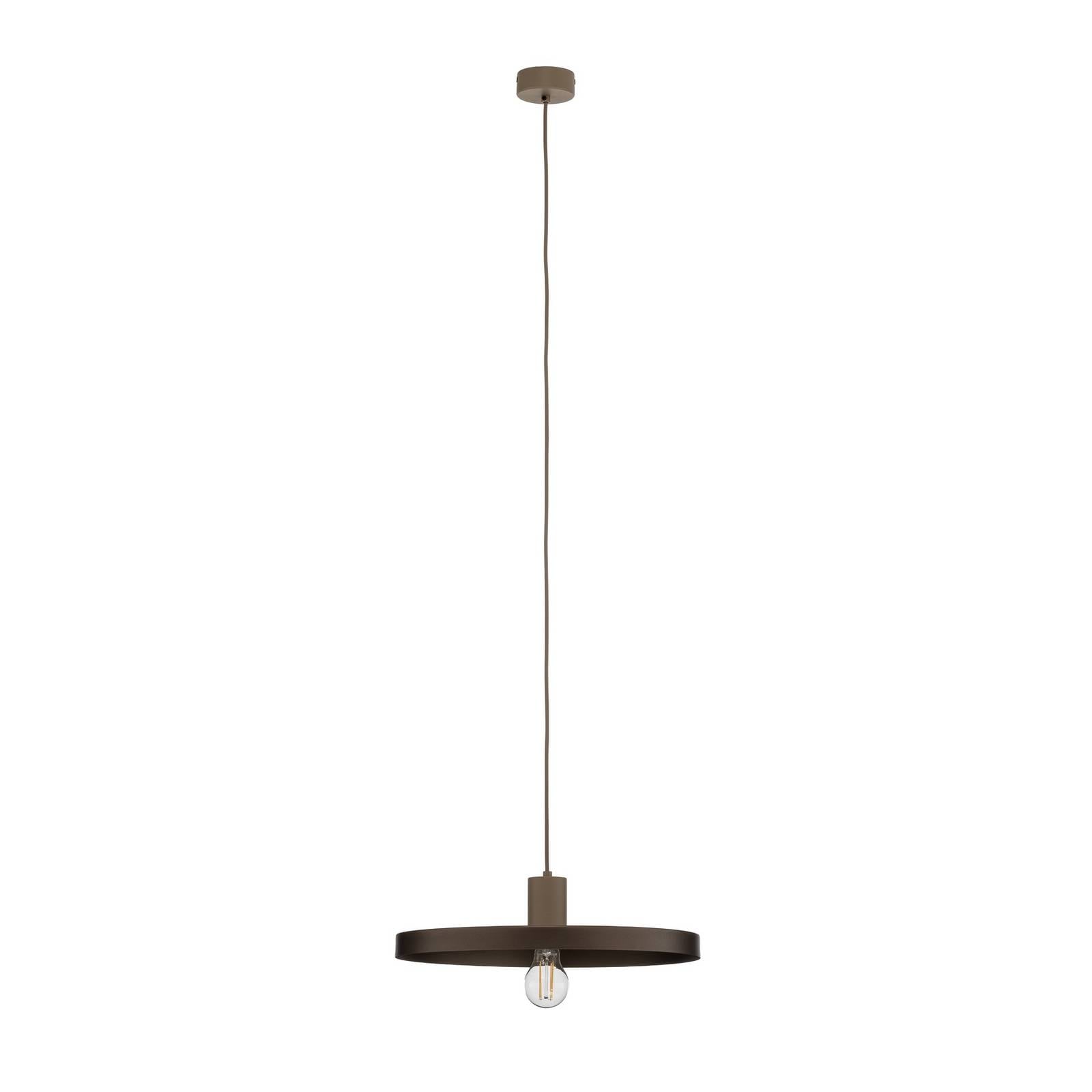Lampa wisząca Sila, brązowo-piaskowa, metalowa, Ø 45 cm, E27