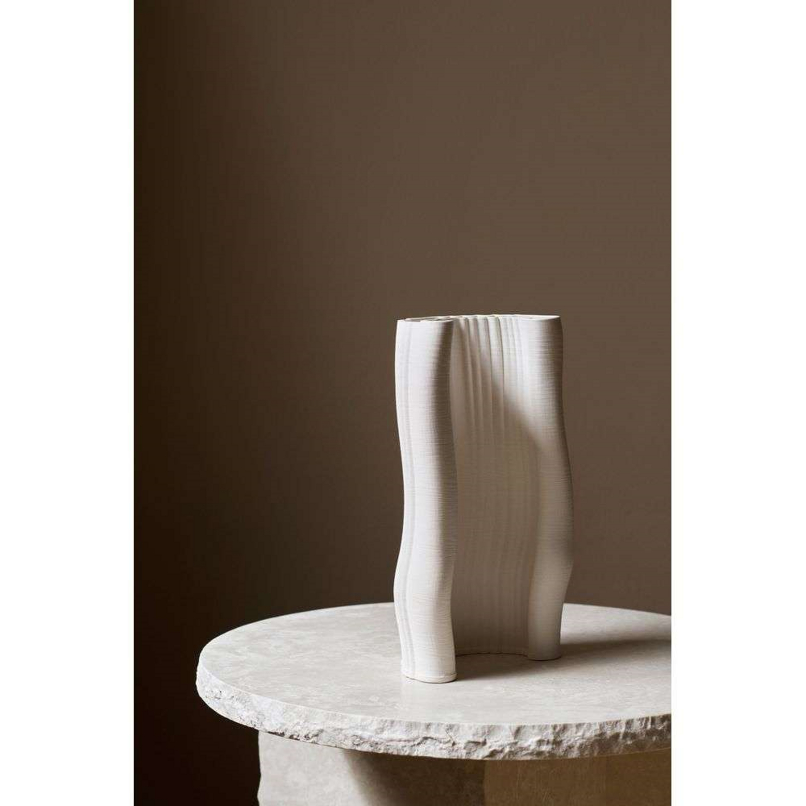 Moire Vase Off-White - ferm LIVING