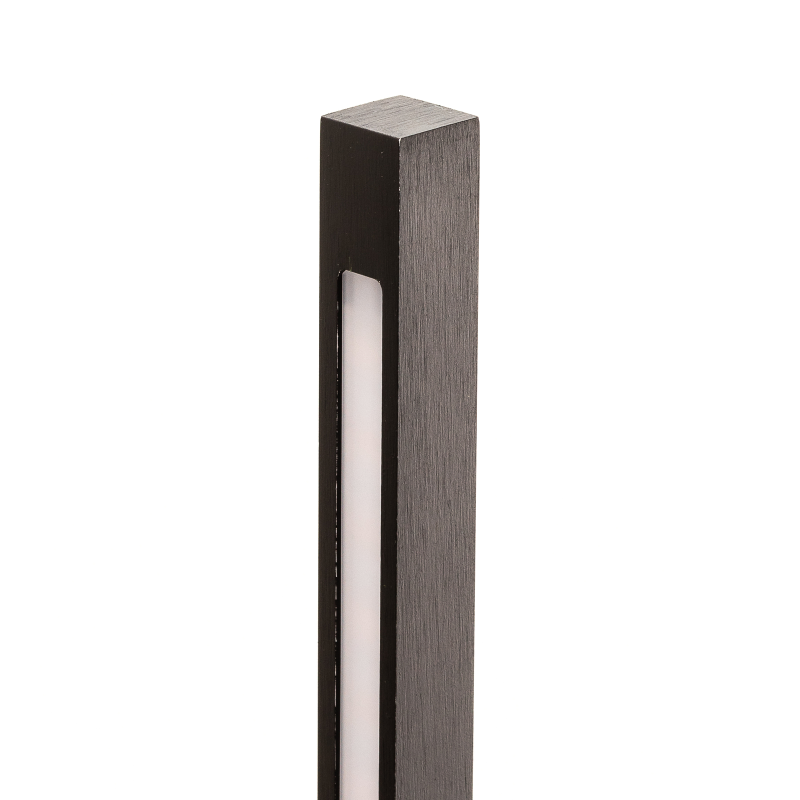 Quitani LED-vägglampa Tolu, vertikal, svart, höjd 45 cm