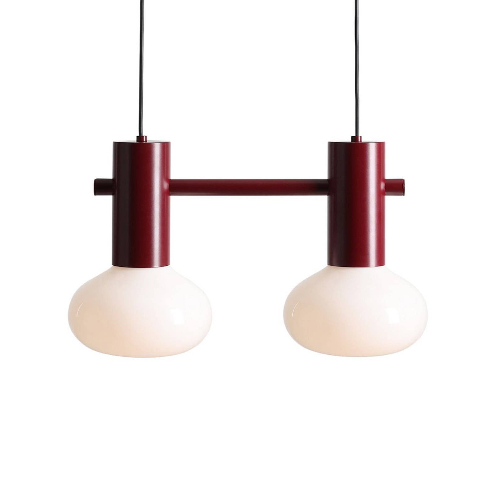 Viseća lampa Flo, crvena, 2 žarulje, staklo - Aldex